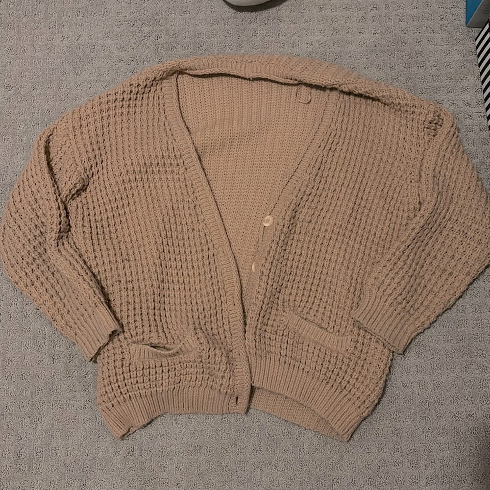 Chunky knit cardigan long